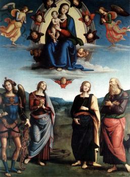 Pietro Perugino : Madonna in Glory with the Child and Saints